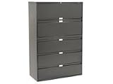 42W 5 Drawer Binder Lateral File - Black