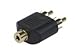 Monoprice 107198 3.5mm Stereo Jack to 2 RCA Plug Splitter Adaptor, Gold Plated, 1-Pack