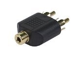 Monoprice 107198 3.5mm Stereo Jack to 2 RCA Plug Splitter Adaptor, Gold Plated, 1-Pack