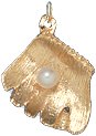 Baseball Glove, 14K Gold Charm