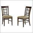 Espresso Atlantic Furniture Montego Bay Cappuccino Fabric Side Chair (Set of 2)