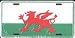 Wales Flag License Plate