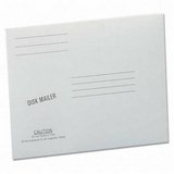 Disk Pocket/Mailer for One CD/3.5 Diskette, 6x5-7/8, White, 10/Pack QUA64112