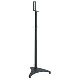 Sanus Systems EF-SATB Euro Foundations Adjustable Satellite Speaker Stands, Black (Pair)