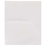Cardinal Brands Pocket Dividers,Double,Letter Size,11x8-1/2, 5/PK,White