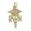 Registered Nurse Charm - 10K Yellow Gold