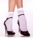 1st Fantasies Women's Anklet Stocking with Lace Ruffle (Color Choices)