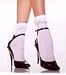 1st Fantasies Women's Anklet Stocking with Lace Ruffle (Color Choices)