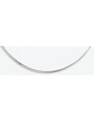 2mm Flat White Gold Omega Necklace 20"