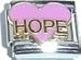 Clearly Charming Pink Heart with Hope Breast Cancer Awareness Italian Charm