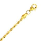 10k Yellow Gold 30 Inch X 2.3 mm Rope Chain Necklace