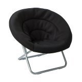 North Pole New York Giants 2880289 STEEL FRAMED DISH CHAIR 32"x27"x30" - BLACK