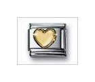 Heart (raised) No Color Classic Gold, Italian Charm by Nomination Charms
