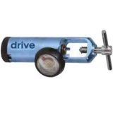 Drive Medical Oxygen Adult Regulator with Barb Outlet for Use with D/E Cylinders Blue - 1 Ea