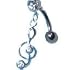Jewelry : .925 sterling silver musical note reverse Belly Ring