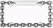 Chain Link License Plate Frame (Chrome Plated Metal)
