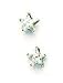 14k White 5 mm Star CZ Friction-Back Stud Earrings