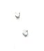 14k White 3 mm Round CZ Friction-Back Stud Earrings