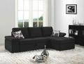 11BRlV82AlL Condo Black Sleeper Sectional Sofa