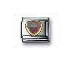 Heart-Shaped Red Opal Classic Tourmaline, Italian Charm by Nomination Charms