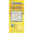 Michelin "Local" France Map #317: Indre-Et-Loire, Maine-Et-Loire