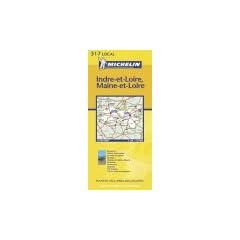 Michelin "Local" France Map #317: Indre-Et-Loire, Maine-Et-Loire