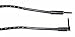 CBI Braided Guitar Instrument Cable with Right Angle Plug 15 Foot - Black