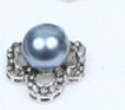 Improving Lifestyles Pearl and Rhinestone Ring Adjustable Grey