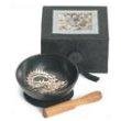 Singing Bowl and Box with Striker, Tibetan Dragon Image; 4"