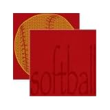 Scrappin Sports Sporty Words Softball Paper