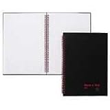 Black and Red Wirebound Book, A4, Perforated, Polypropylene JDKE67008