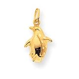 14k Puffed Penguin Charm