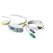 Two-Port KVM (Keyboard/Video/Mouse) Switch with Built-In Audio and USB Cables