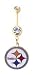 Jewelry : Pittsburg Steelers belly button ring