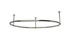 Clawfoot Tub Shower Enclosure - Oval Ring, 30 x 48 Frame - Randolph Morris