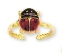 14k Ladybug Enamel Toe Ring