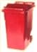 Wheelie Bin - Red - 360L - Free Delivery