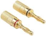 OEM SYSTEMS IW4PLUG Gold-Plated Banana Plugs (4 pk)