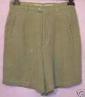 Tommy Bahama 100% Silk Khaki Boca Chica Hemp Ladies Shorts