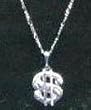 Costume Dollar Sign Hip Hop or Diva Costum Necklace