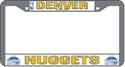 Denver Nuggets Chrome License Plate Frame