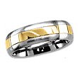 ZALES 14k Gold and Titanium Engraved Band Men's 6mm alt metals