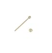 Silver Gold Plated Ball Nose Stud - 1.5 mm Straight - Sold Individually