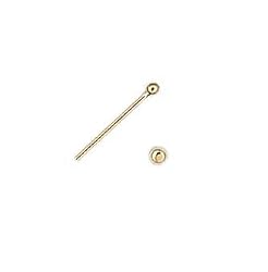 Silver Gold Plated Ball Nose Stud - 1.5 mm Straight - Sold Individually