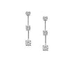 1/2 ct Three-Stone Diamond Drop Earrings