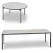 Office Products : Samson#153; Series Premium Commercial Table, 48 Round, Off-White with Steel Legs (SMF36104PTS1)