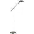 72"H Polished Steel Finish Halogen Torchiere Floor Lamp