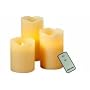 Flameless Ivory Pillar Candles w/Remote (4,5,6-inch)