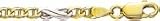 14K Gold two-Tone Fancy Mariner Necklace or Bracelet, 3.1mm wide