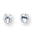 14k White Gold 5mm Aquamarine Stud Earrings